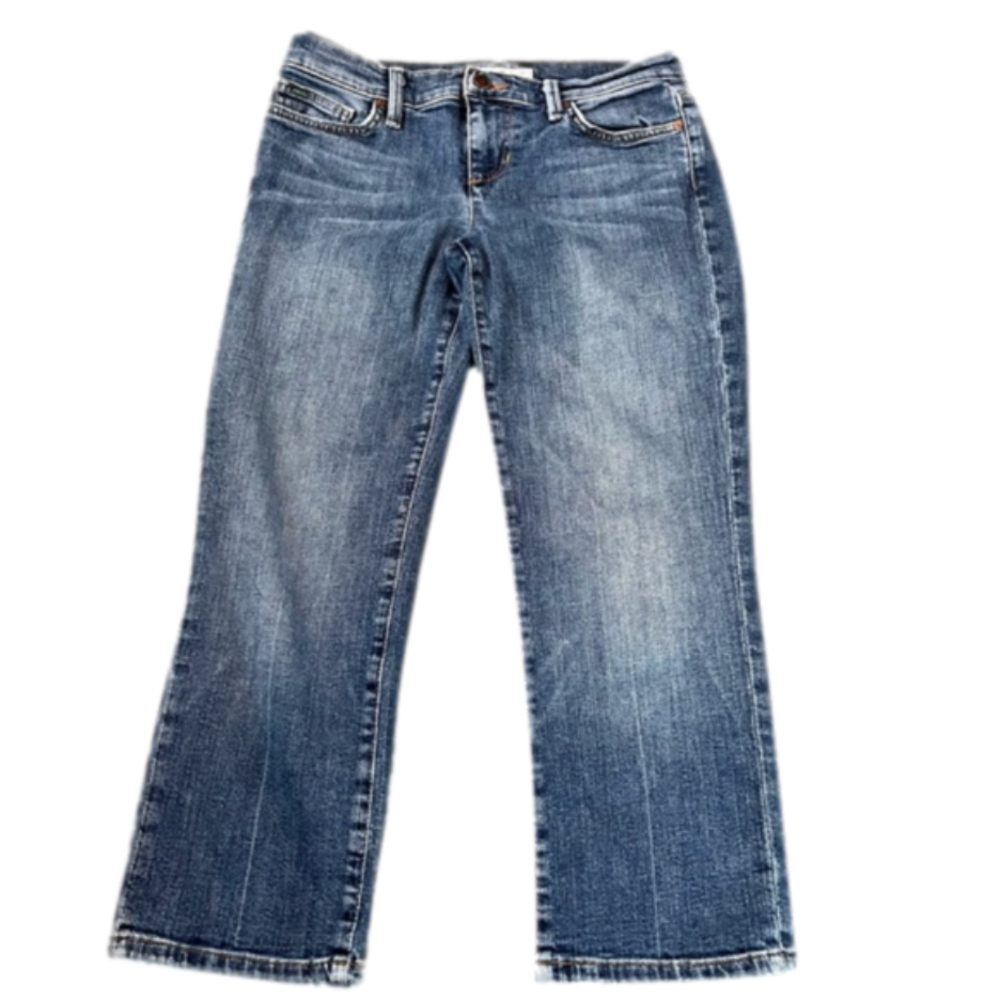 JOE'S Blue Socialite Kicker Cropped Denim Jeans Sz 29 MCCORMICK Wash